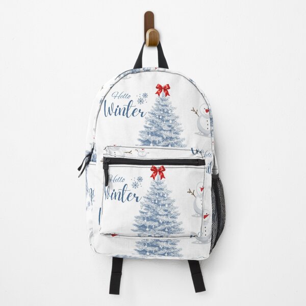 Item preview, Hello Winter Christmas Tree and Cute Snowman Design designed and sold by VibranPalette.