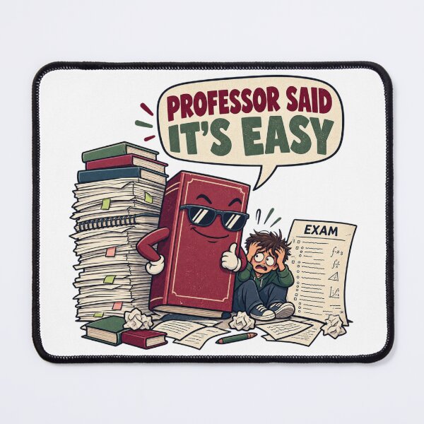 Item preview, Professor Said It's Easy – Funny College Student Exam Humor T-Shirt designed and sold by Print-Mingle01.
