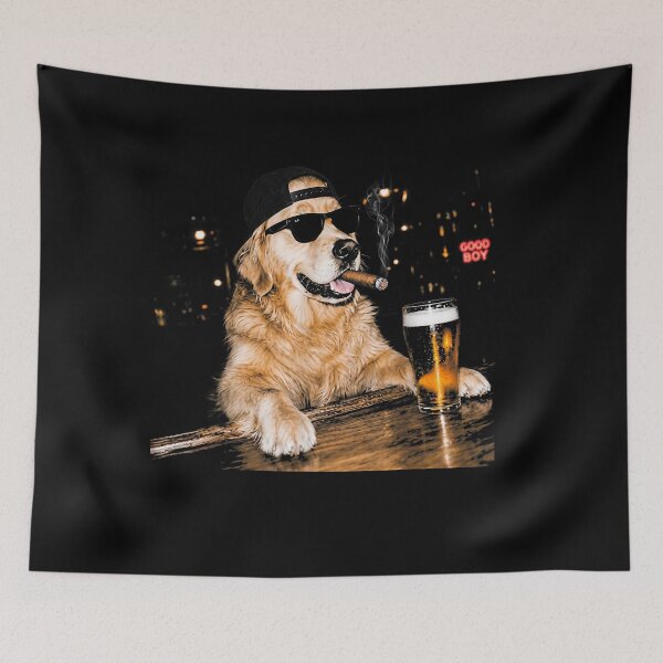 Item preview, Funny Golden Retriever Drinking Beer Meme designed and sold by EricCotanori.