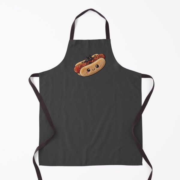 Item preview, Spooky Kawaii Hotdog - Creepy Cute Halloween Fast Food Faux Patch designed and sold by thelexiverse.