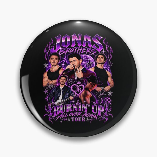 Item preview, Vintage Jonas Brothers Purple Burning Up Graphic Music designed and sold by NiremmeeArt.