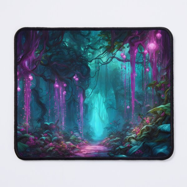 Item preview, Mysterious Alien Bioluminescent Jungle designed and sold by Fanta-sticky.