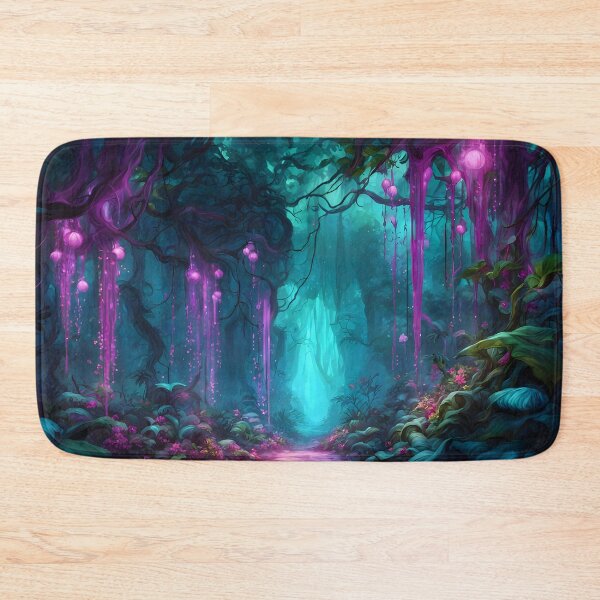 Item preview, Mysterious Alien Bioluminescent Jungle designed and sold by Fanta-sticky.