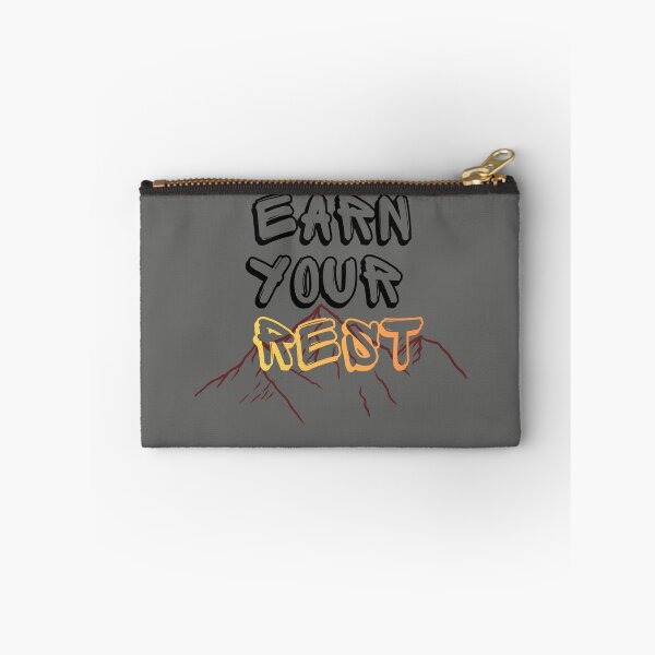 Item preview, Earn Your Rest Motivational Mountain Quote designed and sold by Fine-Arts-Lab.