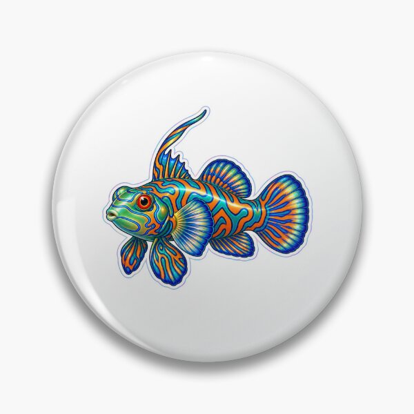 Item preview, Pegatina holográfica de pez de arrecife Gobio mandarín verde designed and sold by KenworksDigital.