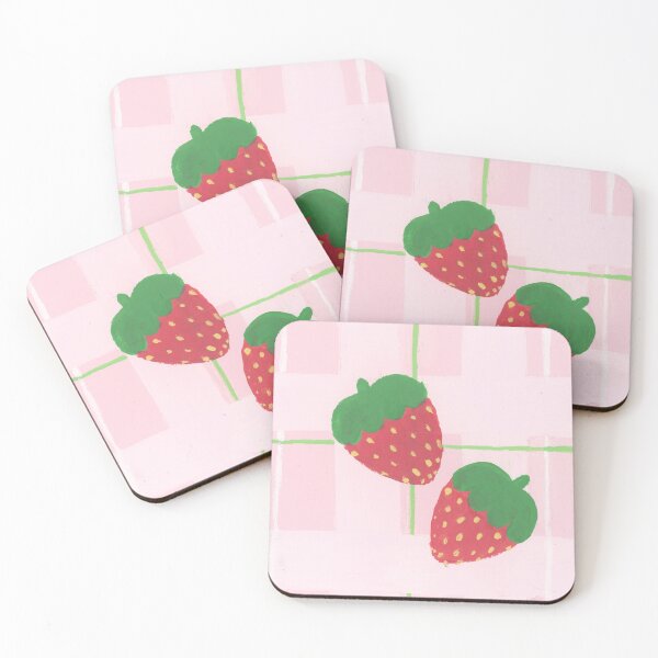 Item preview, Strawberries on Gingham designed and sold by Sydney-Sunxhine.