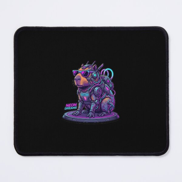 Item preview, Cyberpunk Capybara Neon Dreams | Retro Future Aesthetic designed and sold by Maclaw200d.