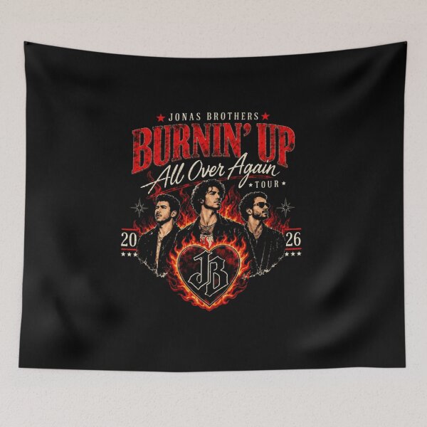 Artikelvorschau, Jonas Brothers Burnin Up Again Tour 2000er Konzert entworfen und verkauft von NiremmeeArt.
