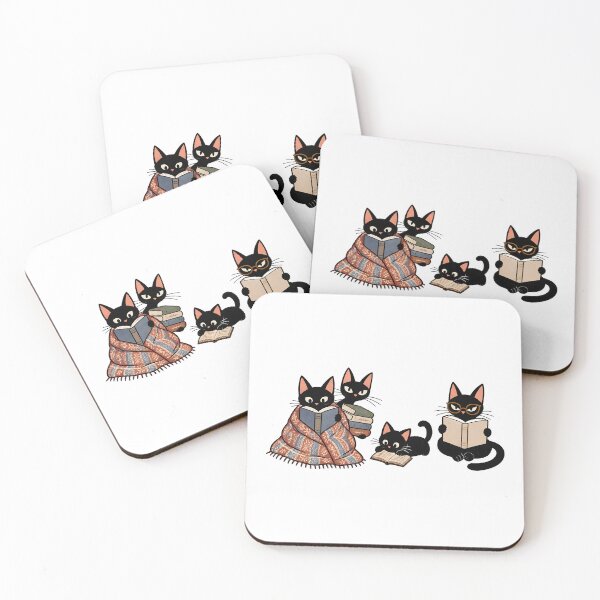Item preview, Black Cat Book Lover Cozy Vintage Bookish Illustration designed and sold by Artycom.
