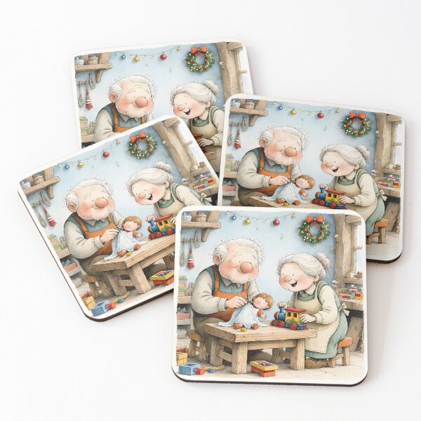 Item preview, Christmas Toy Workshop with Grandpa and Grandma designed and sold by Connys Colorful World.