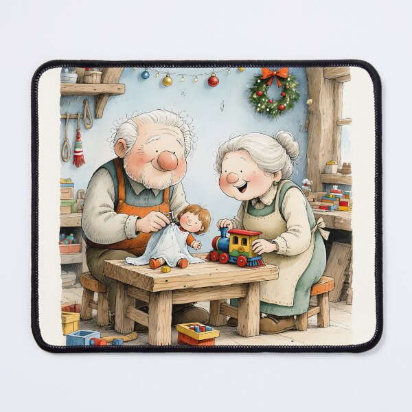 Item preview, Christmas Toy Workshop with Grandpa and Grandma designed and sold by Connys Colorful World.