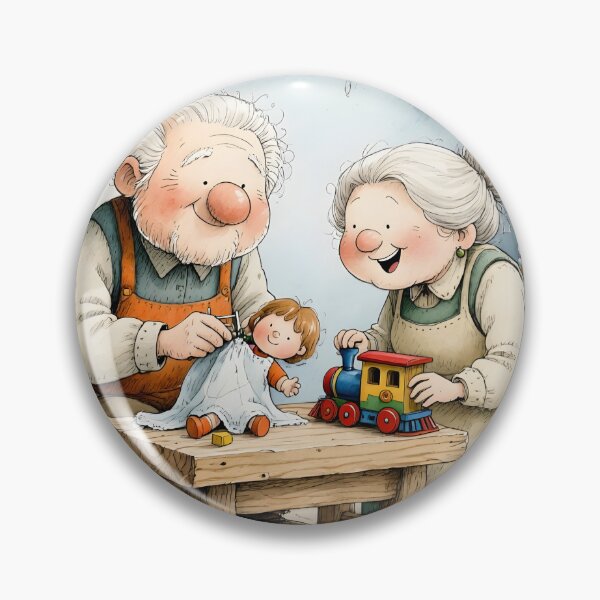 Item preview, Christmas Toy Workshop with Grandpa and Grandma designed and sold by Connys Colorful World.