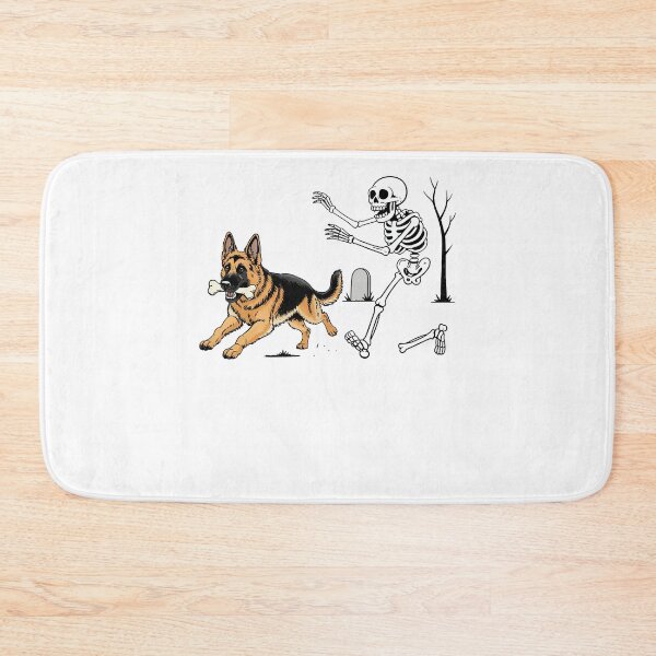 Item preview, Halloween Dog Stealing Bone Skeleton Funny  designed and sold by ellapaintcoast.