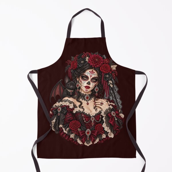 Item preview, Catrina with Bat – Burgundy Gothic Familiar designed and sold by Lichtisign.