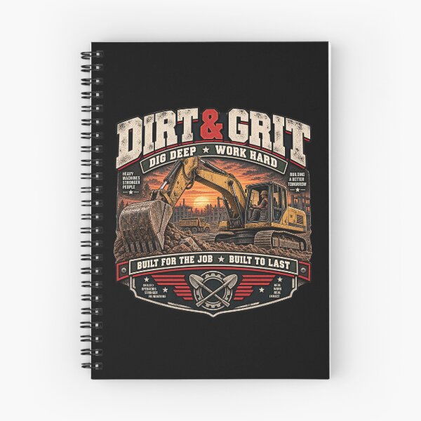 Item preview, Dirt & Grit - Vintage Excavator Operator Americana Workwear T-Shirt designed and sold by DomKo10.