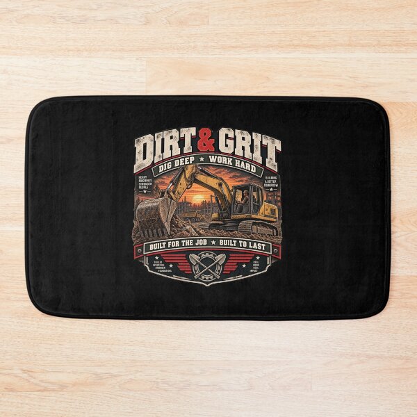 Item preview, Dirt & Grit - Vintage Excavator Operator Americana Workwear T-Shirt designed and sold by DomKo10.