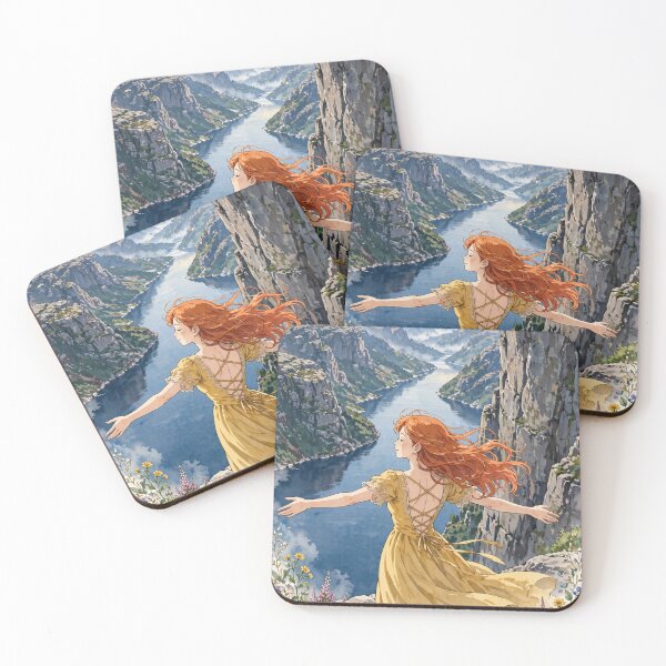 Item preview, Norway Preikestolen Cliff, Fjord,  Redhead Knight Time Traveler  designed and sold by DibujandoPorfa.