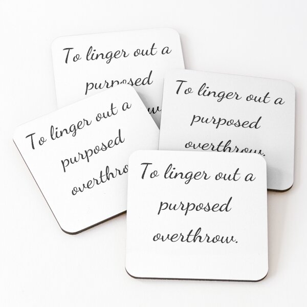 Item preview, “To linger out a purposed overthrow.” - handwriting black designed and sold by ariksworld.
