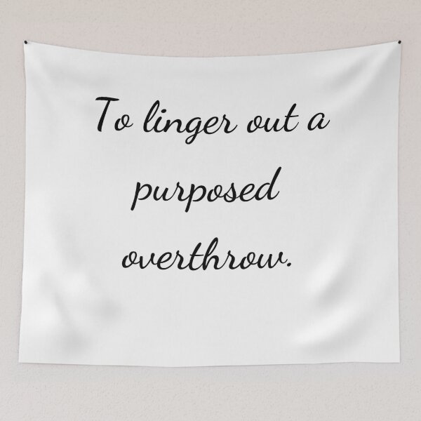 Item preview, “To linger out a purposed overthrow.” - handwriting black designed and sold by ariksworld.