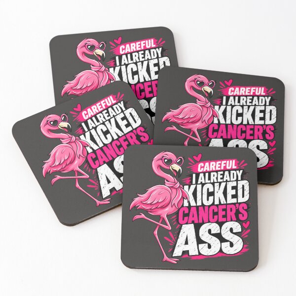 Item preview, Sassy Pink Flamingo Kicked Cancers Ass designed and sold by Lombardino.