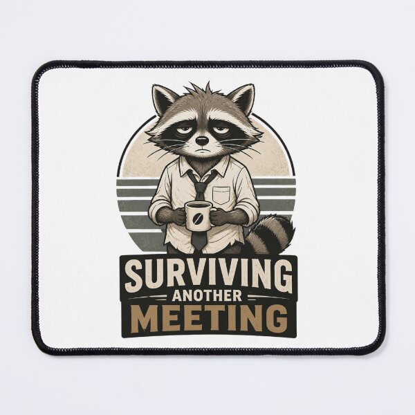 Item preview, Surviving Another Meeting Raccoon designed and sold by RIV9.
