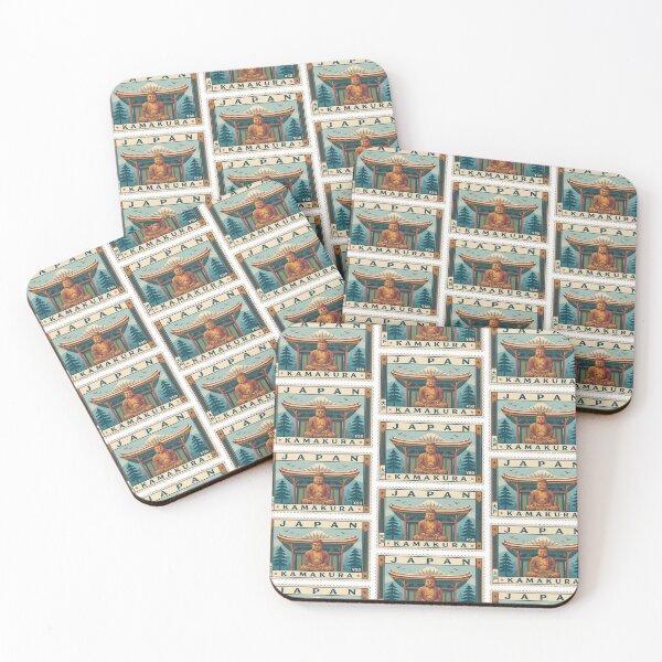 Item preview, Vintage Japan Kamakura Great Buddha Postage Stamp Vector designed and sold by Shutter-Dragon.
