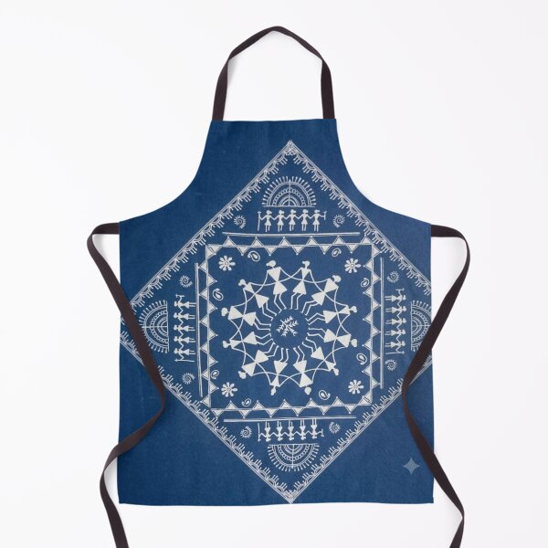 Item preview, Indigo Mandala with Tribal Figures designed and sold by Galaxydesignhub.