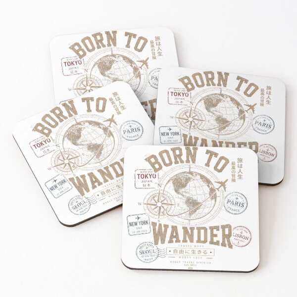 Item preview, Born to Wander – Vintage Globe Compass Travel designed and sold by Jandedan.