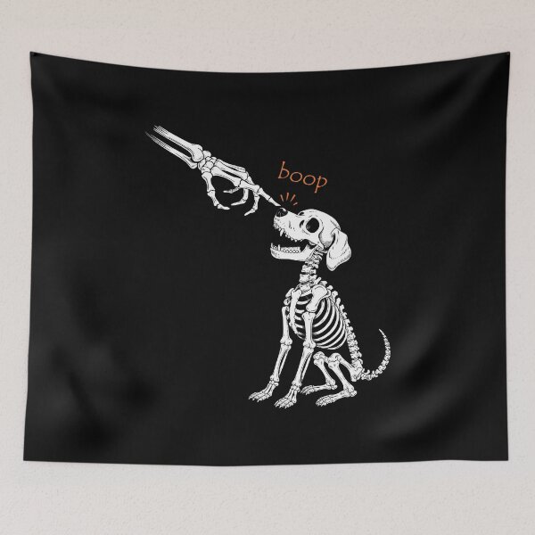 Item preview, Perro esqueleto Boop Halloween divertido designed and sold by ellapaintcoast.