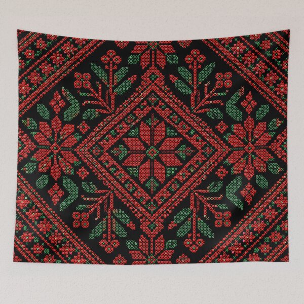 Item preview, Traditional Palestinian Embroidery Folk Pattern designed and sold by BrainCurves.