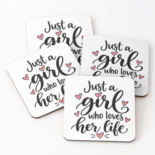 Item preview, Just a Girl Who Loves Her Life – Positive Quote designed and sold by TinyWeird.