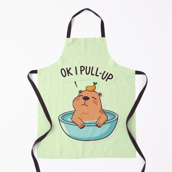 Item preview, OK I Pull Up Funny Capybara Hot Tub Art designed and sold by Fine-Arts-Lab.