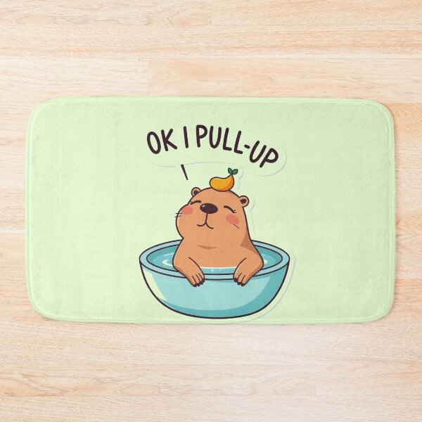 Item preview, OK I Pull Up Funny Capybara Hot Tub Art designed and sold by Fine-Arts-Lab.