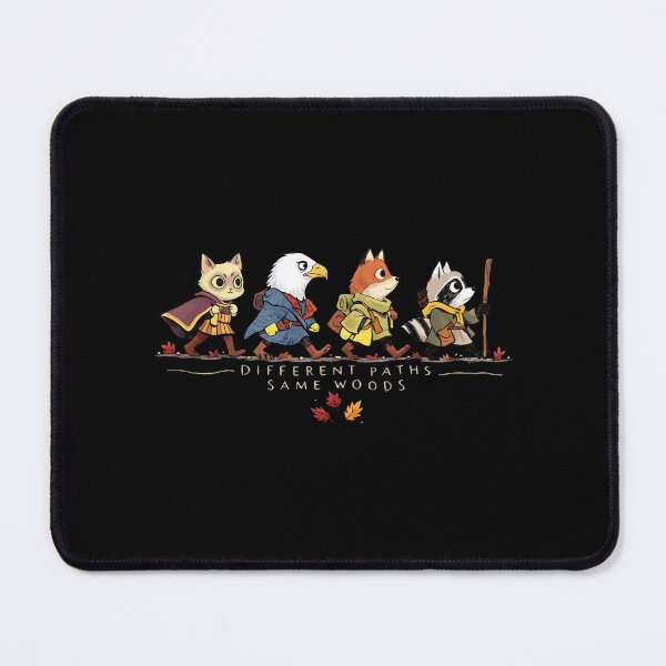 Item preview, Different Paths Same Woods Cat Eagle Fox Raccoon Hiking designed and sold by notajojosfan.