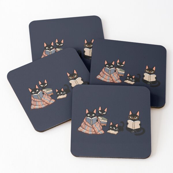 Item preview, Black Cat Book Lover Cozy Vintage Bookish Illustration designed and sold by Artycom.
