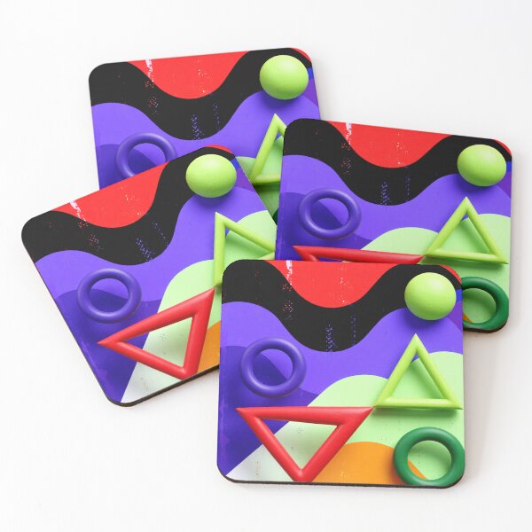 Item preview, geometric salad C colorful geometric abstract design designed and sold by SmashingDeals.