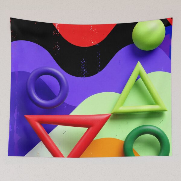 Item preview, geometric salad C colorful geometric abstract design designed and sold by SmashingDeals.