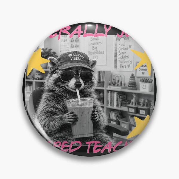 Item preview, Literally Just A Sped Teacher Funny Raccoon  designed and sold by HarinDonreka.