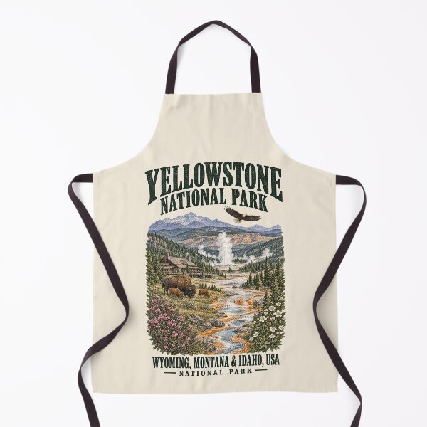 Item preview, Yellowstone National Park, Wyoming, USA [Vintage Illustration] designed and sold by elektronen.