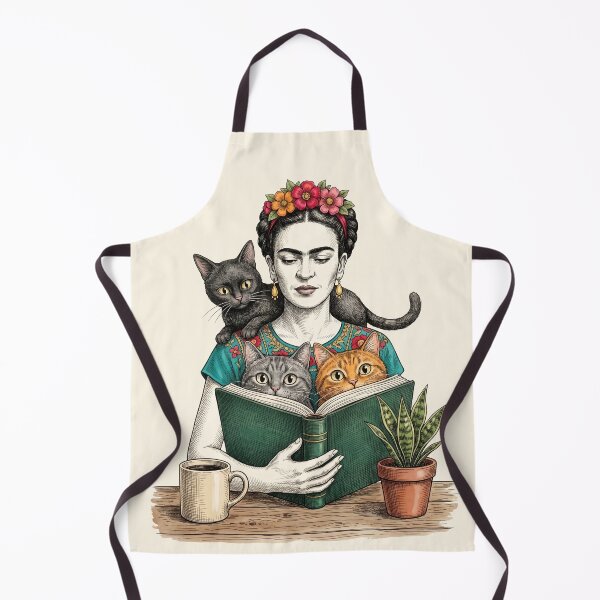 Item preview,  Frida Kahlo Reading  Book Cats designed and sold by TeeARTHY.