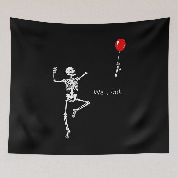 Item preview, Skeleton Lost Balloon Well Shit Halloween designed and sold by ellapaintcoast.