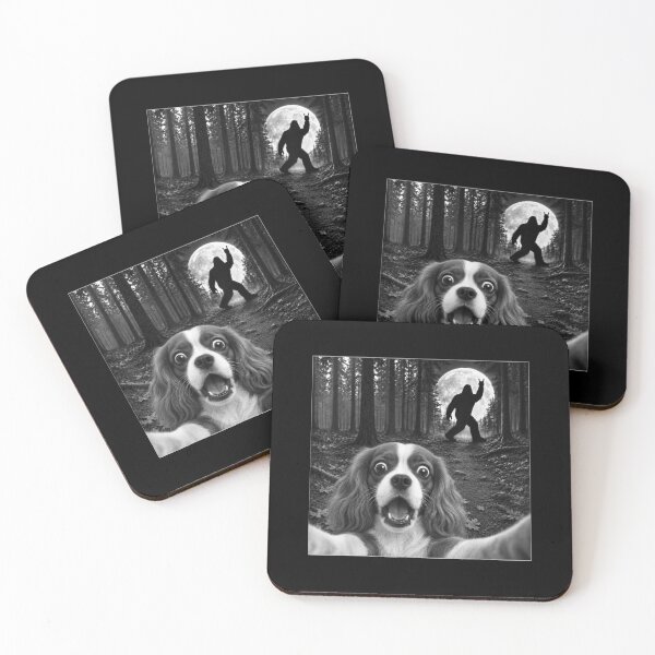 Item preview, Cavalier King Charles Spaniel Selfie Bigfoot Rock and Roll  designed and sold by HarinDonreka.