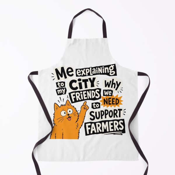 Item preview, Support Farmers Orange Cat Explaining Homesteader designed and sold by nortowelcomics.