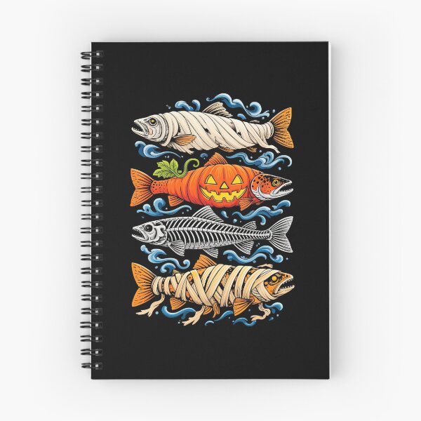 Item preview, Halloween Fish Ghost Pumpkin Skeleton Funny Fishing designed and sold by ellapaintcoast.