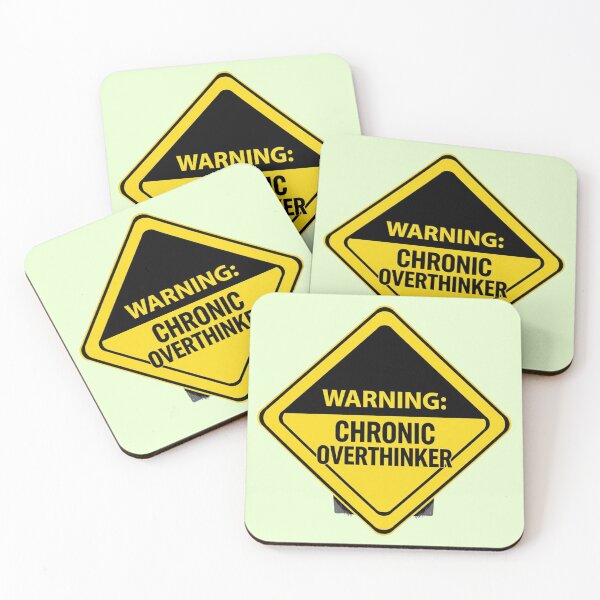 Item preview, Warning Chronic Overthinker Funny Warning Sign Art designed and sold by Fine-Arts-Lab.