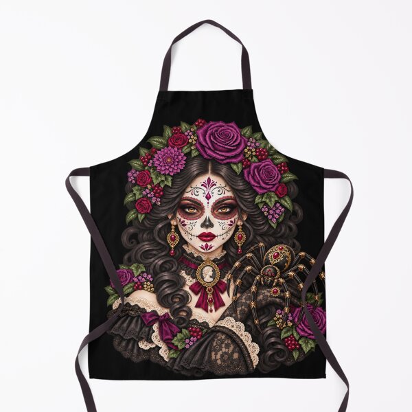 Item preview, Catrina with Spider – Violet Green Gothic Familiar designed and sold by Lichtisign.