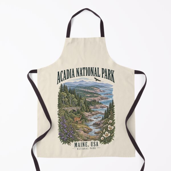 Item preview, Acadia National Park, Maine, USA [Vintage Illustration] designed and sold by elektronen.