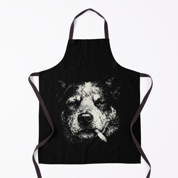 Item preview, Women's Funny Blue Heeler Smoking Cigarette Vintage Dog Meme V-Neck  designed and sold by HarinDonreka.