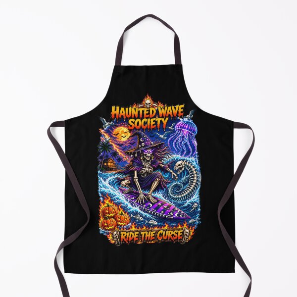 Item preview, Haunted Wave Society Ride The Curse Skeleton Witch Surfing Halloween designed and sold by Danh Style.