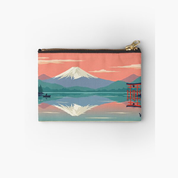 Item preview, Vintage Japan Hakone Lake Ashi Mount Fuji Postage Stamp Vector designed and sold by Shutter-Dragon.
